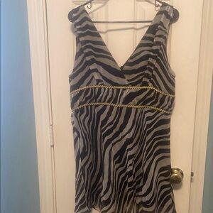 Zebra Print Sleeveless Top